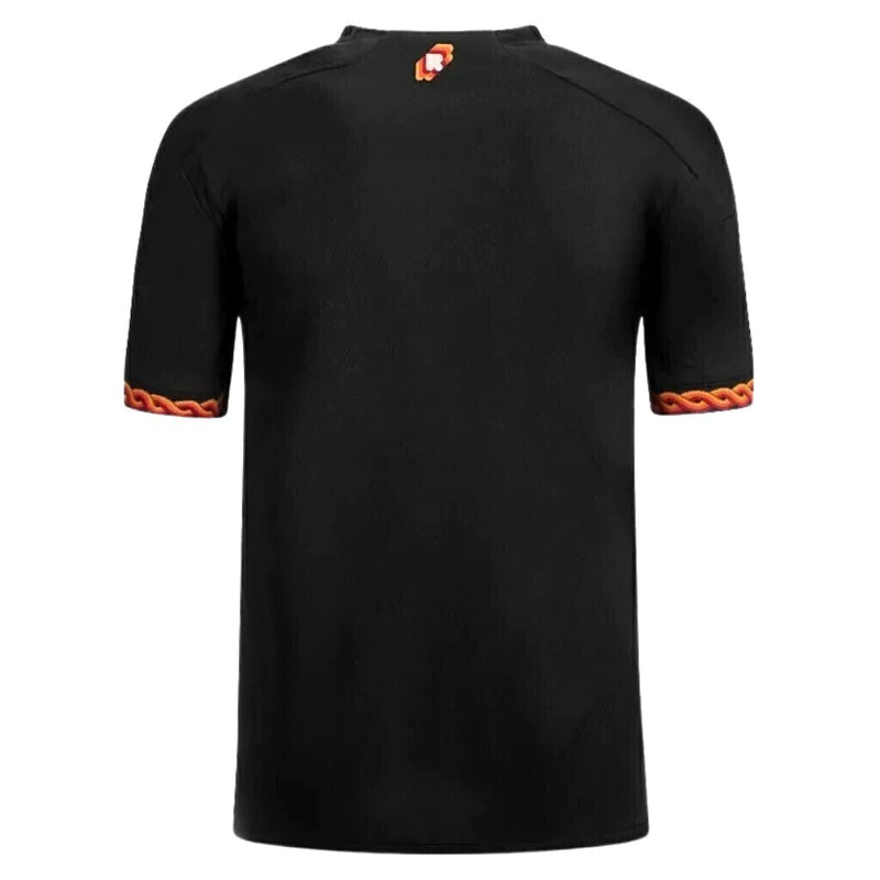Camisa Roma III 23/24 - Torcedor Adidas Masculina - Preta com detalhes em vermelho e amarelo