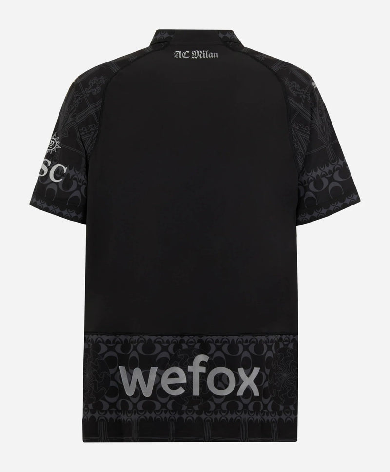 Camisa AC Milan llll 23/24 - Torcedor Puma Masculina - Preta com detalhes em cinza