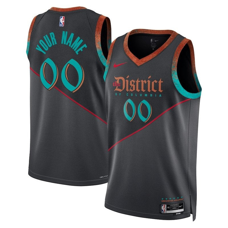 Camisa NBA - Washington Wizards - 23/24 - Preto - Edição Cidade