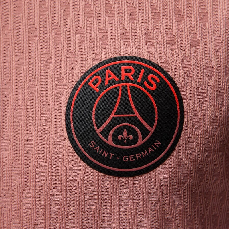 Camisa Paris Saint-Germain III 24/25 - Torcedor Jordan Masculina - Rosa com detalhes em azul
